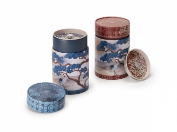 Tebokser Crane – Japansk design, sett med 2 stk.
